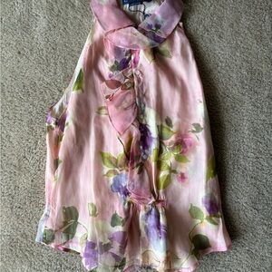 Ralph Lauren Silk Floral Sleeveless Blouse – Pink – Size 10 – NWT